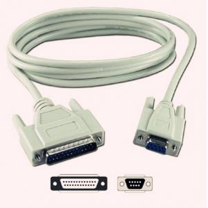 DB9 FEMALE TO DB25 MALE PRINTER CABLE
