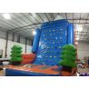 China Amusement Park Inflatable Rock Climbing Wall Sports Games Straight inflatable climb wall with the pine trees wholesale