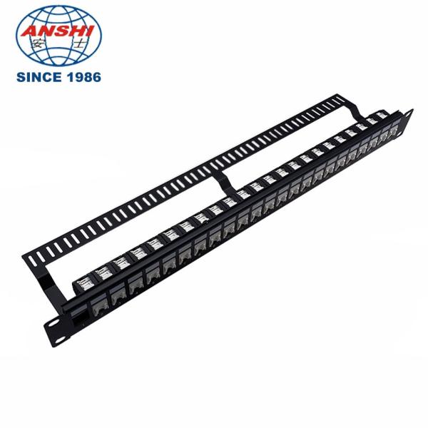 China Tipo modular Unshielded do painel de remendo da montagem em rack de Cat6 UTP com gerente do cabo supplier