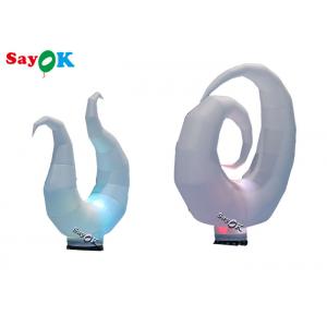 2m / 2.5m Ground Led Inflatable Lighting Decoration White Seaweed Plant For Party Events Club