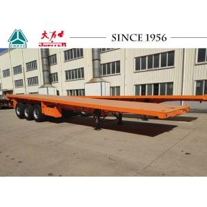China 40 FT 3 Axle Flat Deck Utility Trailer Steel Frame With Airbag Suspension supplier