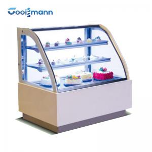 China 53.5 Inch Height Glass Pastry Display Chiller , Double Pane Flat Cake Display Fridge supplier