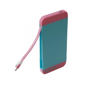 5000mAh Capacity power banks, Plastic, fixed micro usb cable, Charger for iPhone, Samsung.