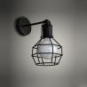 Vintage Industrial Metal Cage Led Adjustable Wall Lamp, Steel Wire Iron Wall