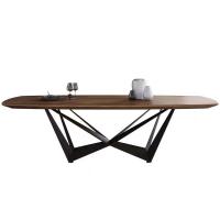China OEM Industrial Wood Dining Table Large Wood Dining Table Set 8-10 Seater on sale