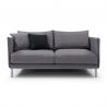 Latest design stainless steel modern fabric sofa in living room.