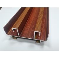 China 6063 Aluminium Sliding Profile Two Tracks Sliding Window And Door Wooden Grain Profiles on sale