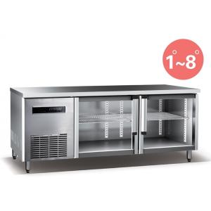 China Refrigerated Work Table For Kitchen 660L Commercial Refrigerator Freezer R134a Fan Cooling supplier