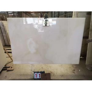 15mm Thickness Snow White Onyx Marble With Red Veins