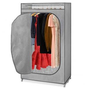 Home Portable Non Woven Wardrobe With Hanging Rack