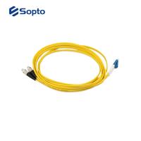 China Low Insertion Loss 2 Core Lc To St Patch Cord Duplex SM 2.0mm 0.5M on sale