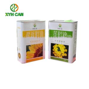 China Rectangular Tin Containers 3 Liter Food Can Packaging Using For Peanut Oil supplier
