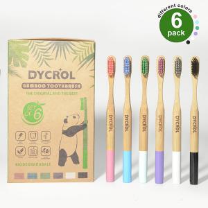 Bamboo Soft Bristles Toothbrushes Pack Natural Charcoal Biodegradable