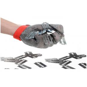 Butcher Stainless Steel Mesh Safety Gloves Flexible Wrist Strap For Home Slaughtering