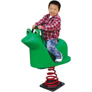 China plastic frog spring rider outdoor play rocking horse for yard supplier