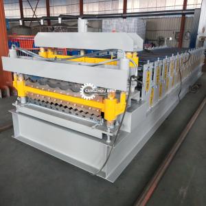 China Powerful PPGI Double Layer Profile Roof Tile Roll Forming Machine wholesale