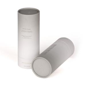 China OEM White Cosmetic Cardboard Tube Packaging with Silk Screen Printing supplier