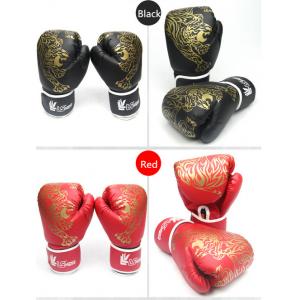 Hot Sell red blue black PU boxing gloves fighting gloves for sale