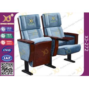Anti Dust Retractable Auditorium Seating With Customized Icon Logo On Back Rest