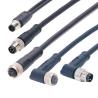 China CuZn TPU Molded Cable M8 Waterproof Connector 3P IP67 A Coding For Sensor wholesale