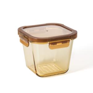 China Amber Glass Container with High Borosilicate Glass Stackable and Airtight Food Storage Containers wholesale