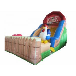 China Inflatable the farm themed standard dry slide top inflatable dry commercial slide for children under 15  years supplier