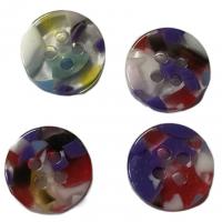 China 14L 4 Holes Plastic Shirt Buttons  With Random Color Use On Shirt Blouses on sale