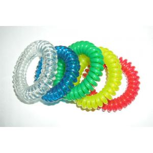 Spiral wrist coil with ring key chain solid/transparent color mini coil school office gift