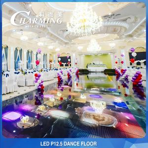 China Temper Glass 40x40 LED Video Floor , Practical Interactive LED Dancefloor supplier