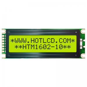 China Multipurpose 16x2 LCD Display , Yellow Green LCM Display Module HTM1602-10 supplier