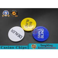 China Texas Hold ' Em Code Size Big Or Small Blind Size 50*6mm Customizable Logo on sale