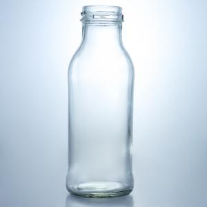 Body Material Glass Glass Juice Coffee Bottle With Screw Lid Clear Milk Bottle 250Ml 500Ml
