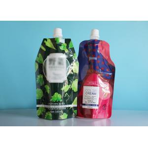 China Custom  Eco Friendly Spout Pouch Bags In Stand Up Bottom For Liquid Refill Soap Pack supplier