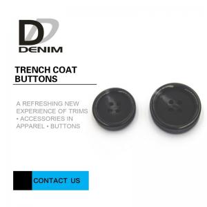 China 48L Trench Coat Buttons Black Large Buttons In Bulk Good Wear Resistance supplier