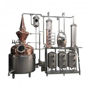 2-3mm Thickness Steam Heating 1000L Red Copper Alcohol Reflux Distillation Equipment