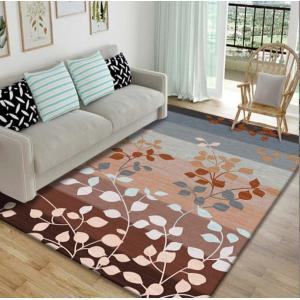 Flower And Plant Printed Simple Living Room Floor Carpet Special Style