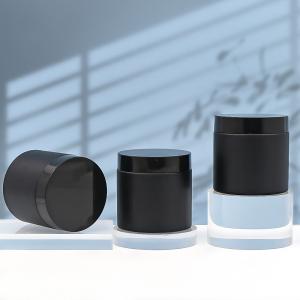 Sublimated PET Cosmetic Jars Wide Mouth Plastic Bottles OEM With Plastic Lid