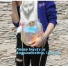 adjustable shoulder strap women nylon pvc tote bag, Summer Beach Clear PVC