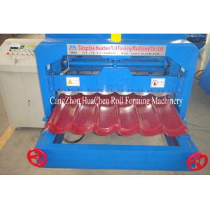 Auto Glazed Tile Roll Forming Machine , Roofing Sheet Forming Machine PLC Control