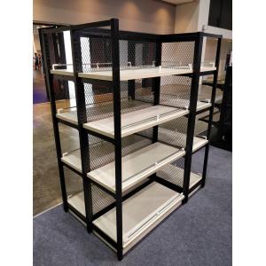 China Anti Rust Free Standing Shop Shelves , Wood Shelves With Metal Frame supplier
