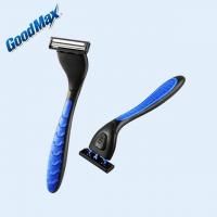 China Smooth Close Shave Twin Blade Disposable Razor , Blue Double Edge Safety Razor on sale