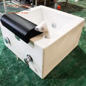 China Acrylic Foot Massage Tub Foot Spa Pedicure Tub With Hot / Cold Water Faucet supplier