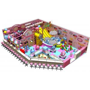 two level candy theme trampoline park kids indoor play gym with ball pool and slide