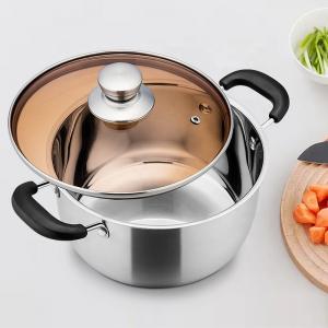 Direct Selling Restaurant Mirror Polished Cooking Soup Serving Pot Stainless Steel Stock Pot Cooking Pot
