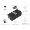 Inyector PoE activo de escritorio -48V Adaptador de alimentación por Ethernet IEEE 802.3af/at para cámaras IP, AP inalámbrico, teléfonos VoIP