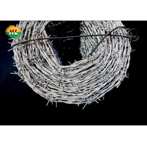 Galvanised Steel 100m Barbed Wire , 1.6mm Reverse Twist Barbed Wire
