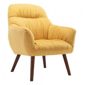 China Furniture Wholesale Price Wood Frames Armchair Modern Fabric Leisure Chair Solid Wood Legs Accent Chair Furniture