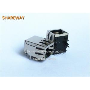 Magnetic 8P8C PCB Rj45 Modular Jack / Rj45 Ethernet Jack With Transformer