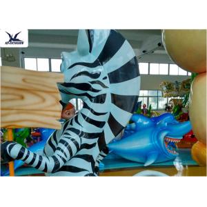 China Life Size Amusement Park Customized Cute Cartoon Fiberglass Animal Zebra Statues supplier