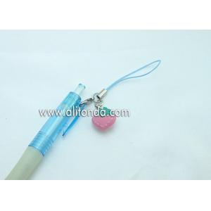 Customized logo printed with pvc pendants press plastic promotional pen for stationery promotional gifts